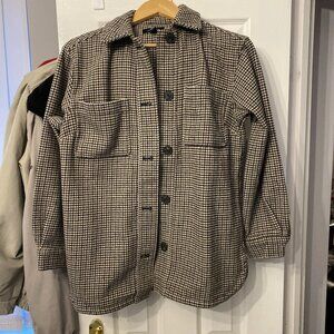 Ladies New Look Wool Blend Small Check Jacket